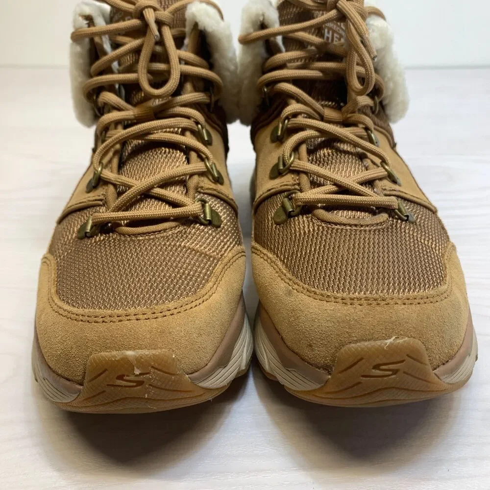 SKECHERS‎ Max Cushioning Pinnacle Boots Chestnut Tan Brown Size 9 Women's